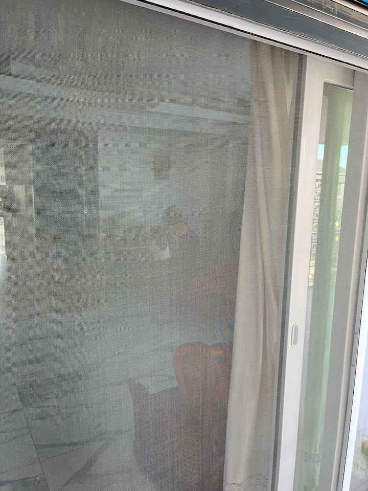 Maya at the piano during her first lesson